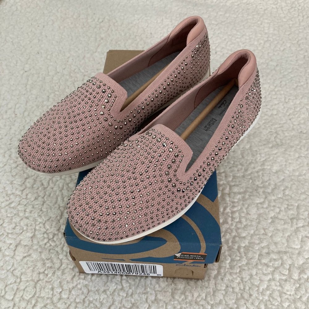 Clarks Cloudsteppers Carly Dream Sparkle Slip-On Sneaker/Loafer 7.5W NEW!